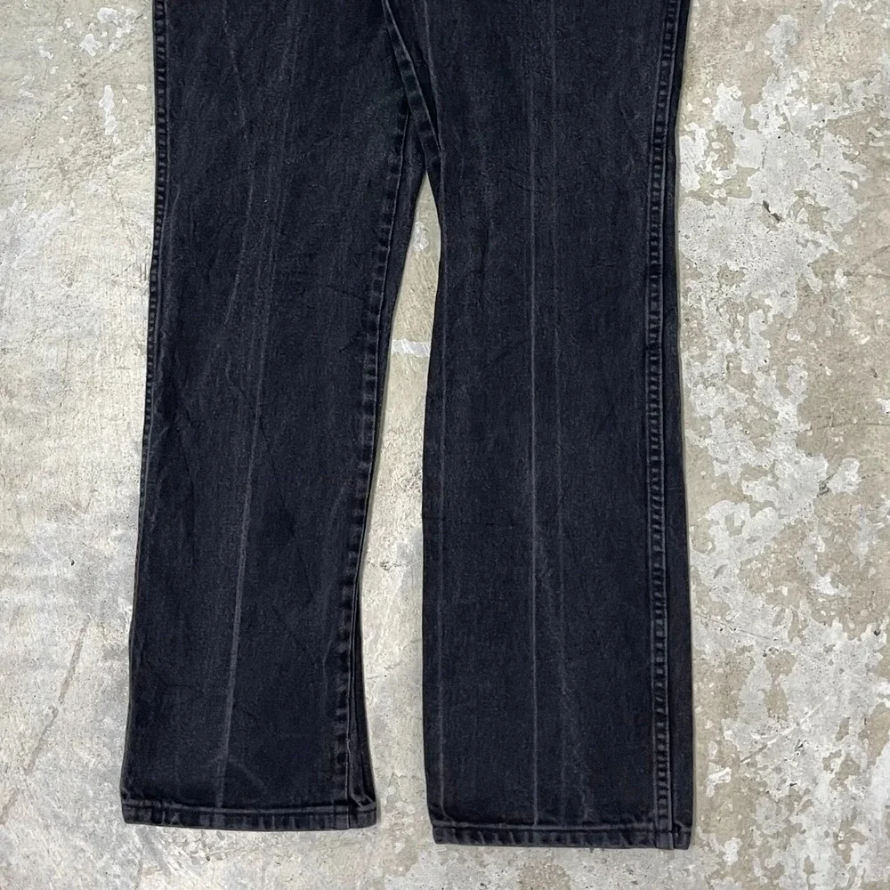 Vintage Wrangler Jeans 36x34 Black Pants 933 Silver Cowboy Western Fits 35x32‎